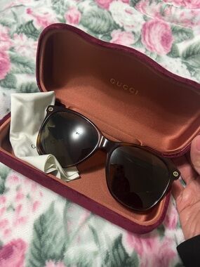 Gucci Brown Sunglasses with Dark Gradient Lenses